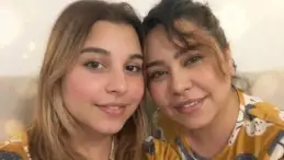 الفنانة المصرية شيرين عبد الوهاب مع ابنتها هنا