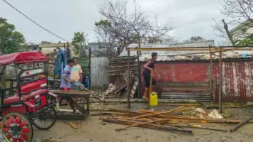 Destruction in Toamasina, Madagascar after Cyclone Gezani