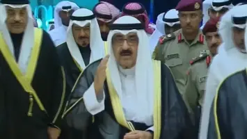 استقبال المهنئين بحلول شهر رمضان في قصر بيان بالكويت