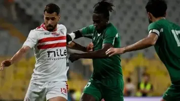 جانب من مباراة الزمالك ضد الاتحاد في الدوري المصري الممتاز