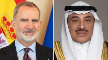 ولي العهد الكويتي يتلقى اتصالاً هاتفياً من ملك إسبانيا