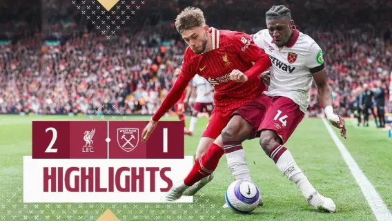 مباراة بين ليفربول ووست هام على ملعب أنفيلد